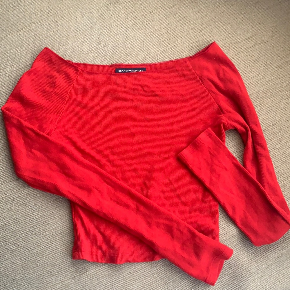 Long sleeve Brandy Melville Crop top